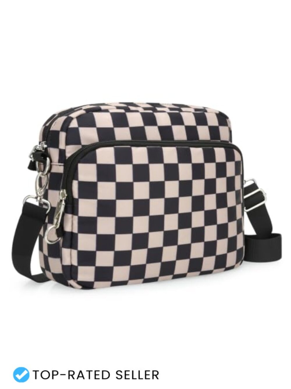 RFID Anti-Theft Nylon Crossbody Bag Wide Strap Water Resistant Travel Purse